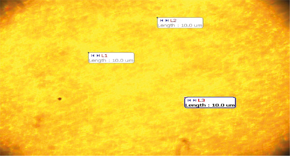 Figure 2: Particle size distribution of silver nitrate.