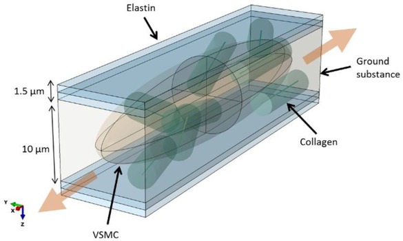 Figure 2 The developed RVE model of lamellar unit (LU)