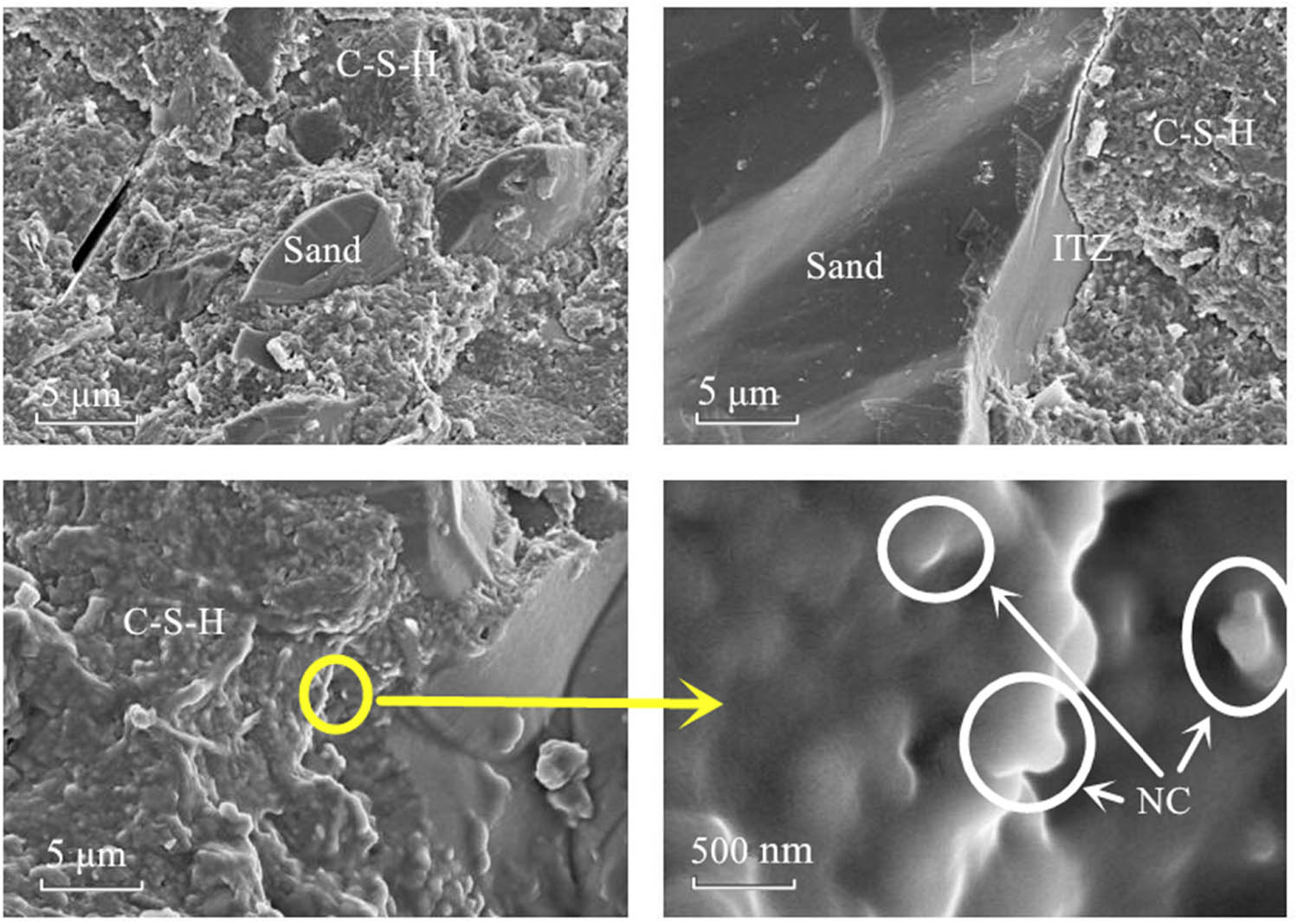 Figure 14
Microstructure of the UHPC with NC at 28 days.