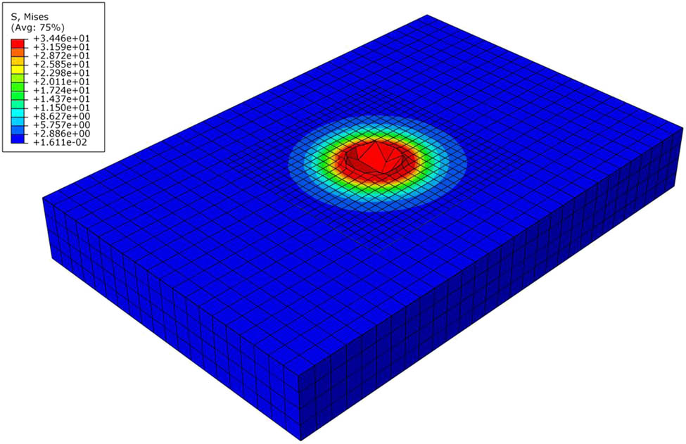 Figure 14
Stress contour of specimen F70MC0.6M-I.