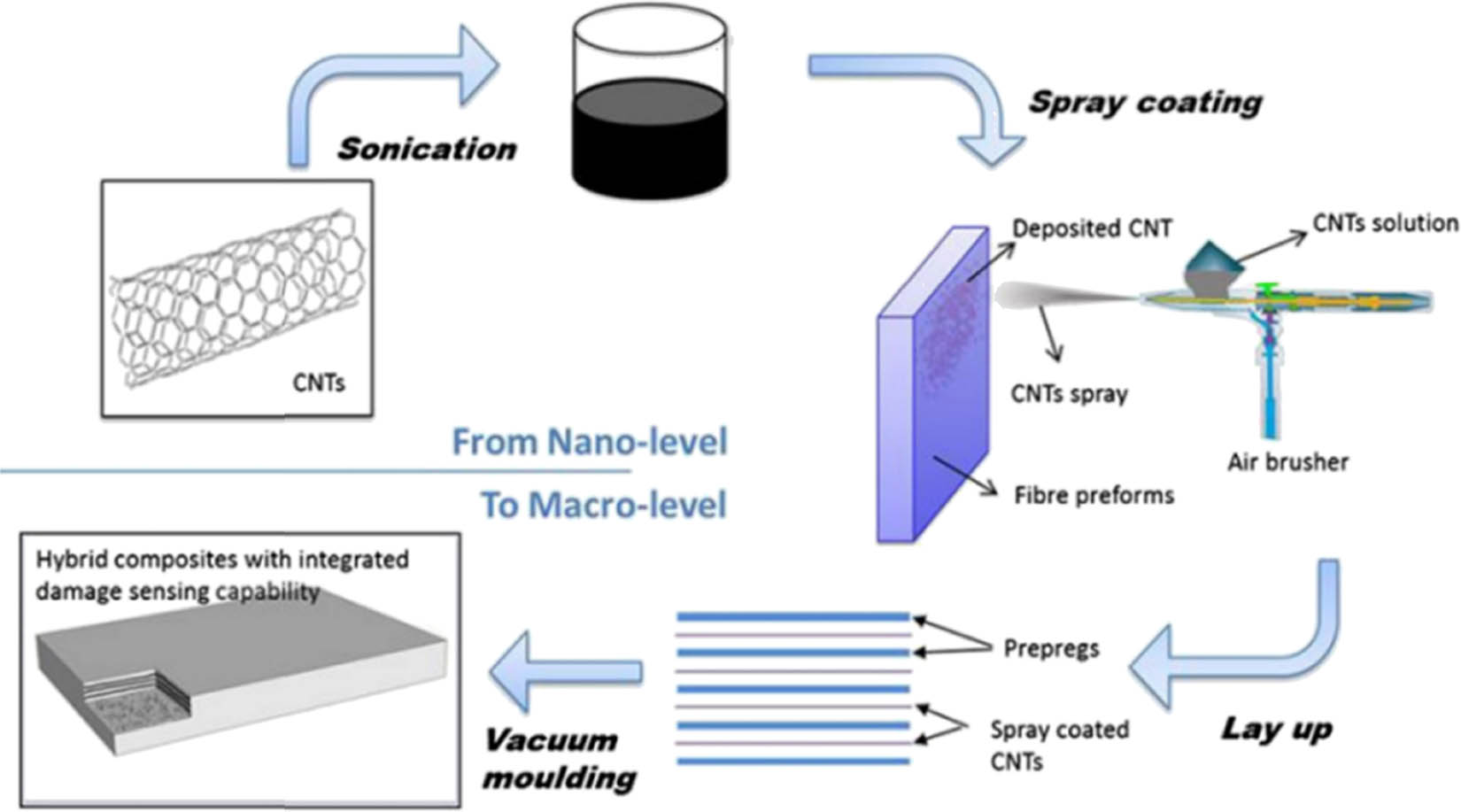 Figure 11 
                  Schematic illustration for the spray coating process [33].
               