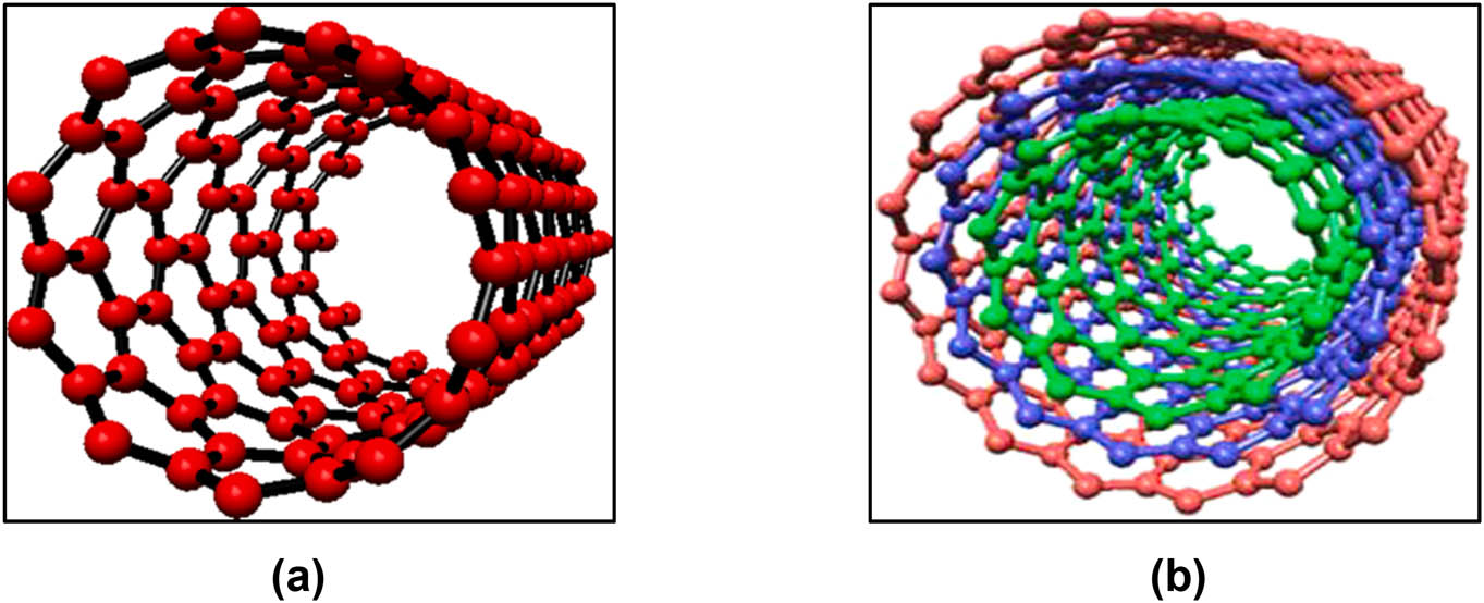 Figure 1
(a) Structure of SWCNT and (b) structure of MWCNT.