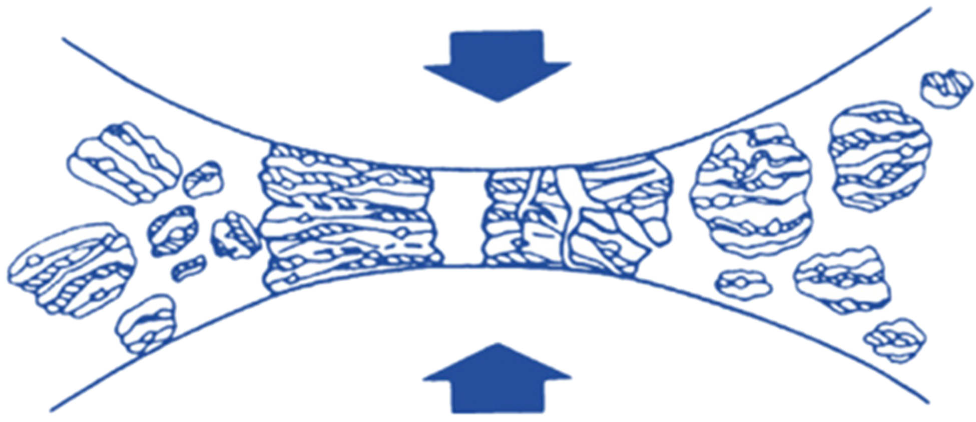 Figure 12 
                           Ball–powder–ball collision of powder mixture in MA [133].
                        