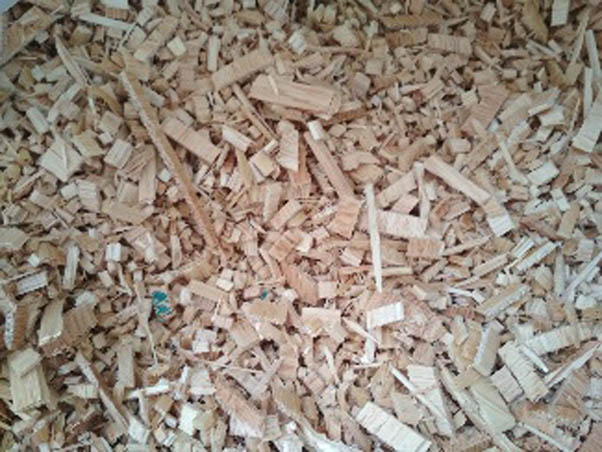 Figure 2 Particle from veneer waste.