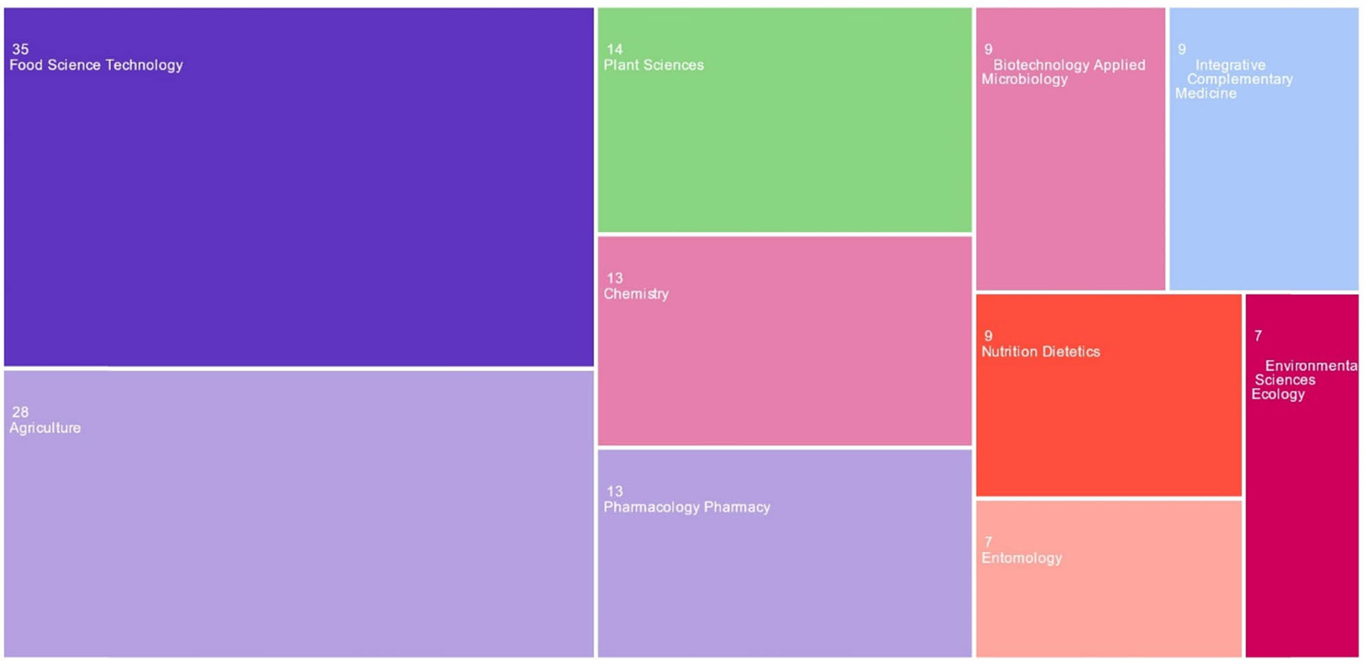 Figure 2 
                  Main research areas. Source: Authors’ elaboration based on data from the WoS database.
               