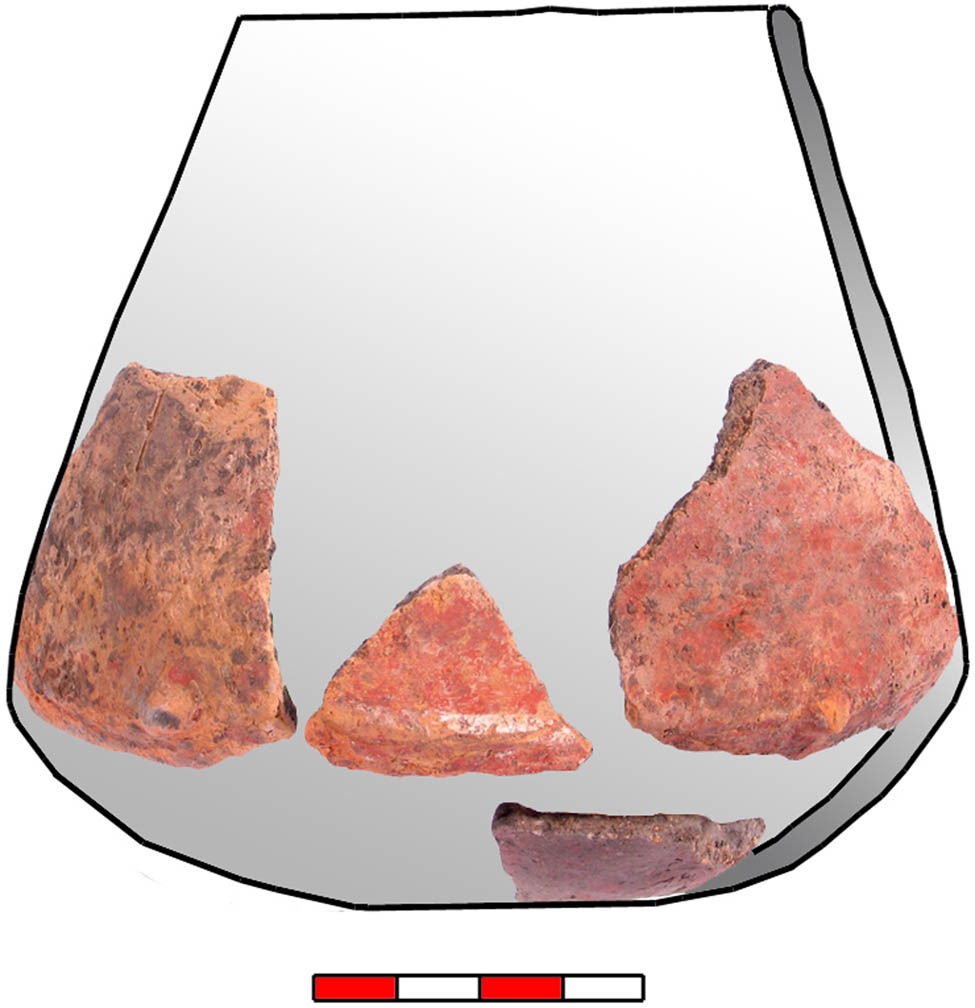 Figure 11
Pear-shaped vessel with red and white oil paintings from Targowisko site 12–13 (acc. to Czerniak et al., 2007).