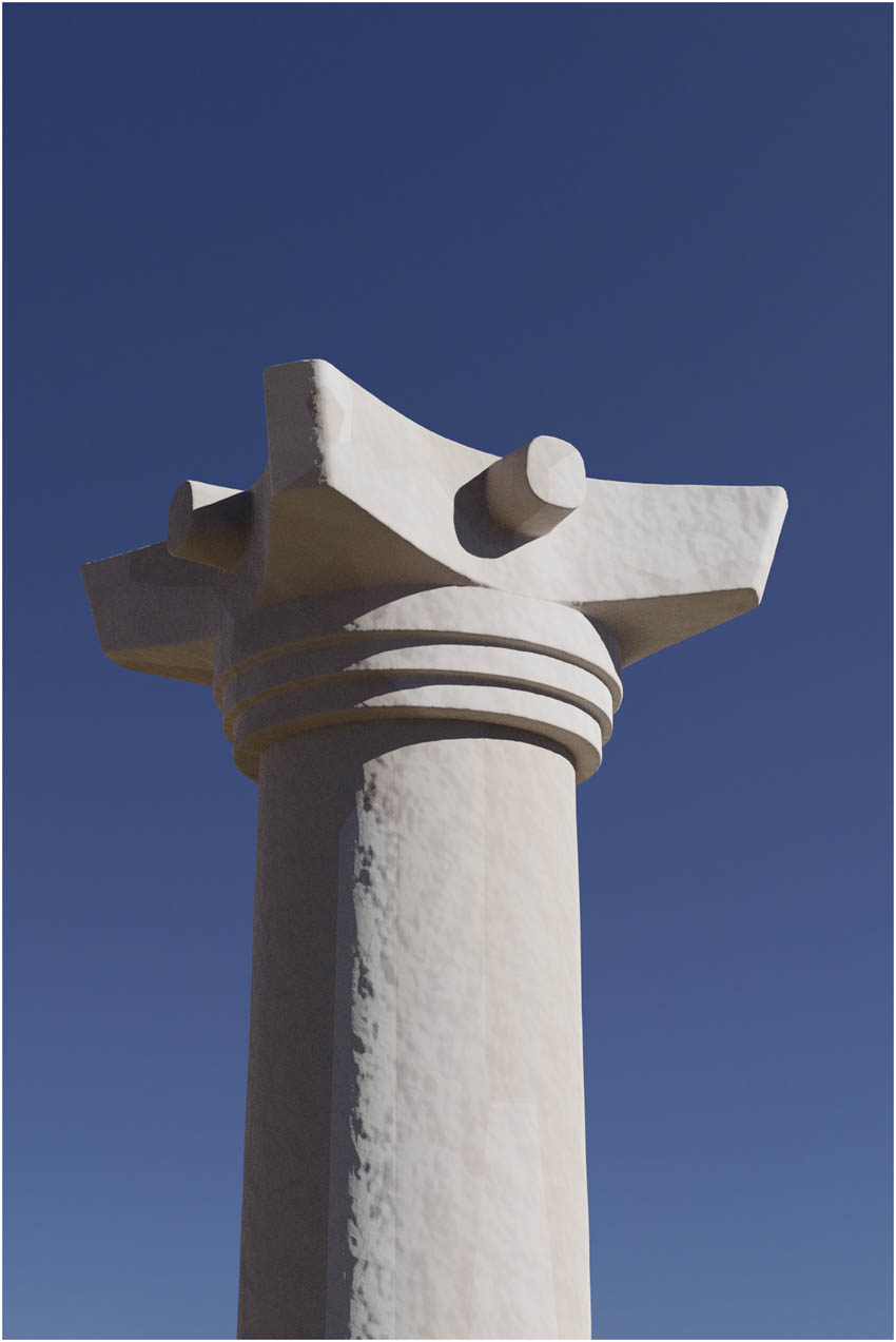 Figure 6 
                  Blocked-out capital from Berenike trench BE19-122, artistic reconstruction (render: S. Popławski).
               