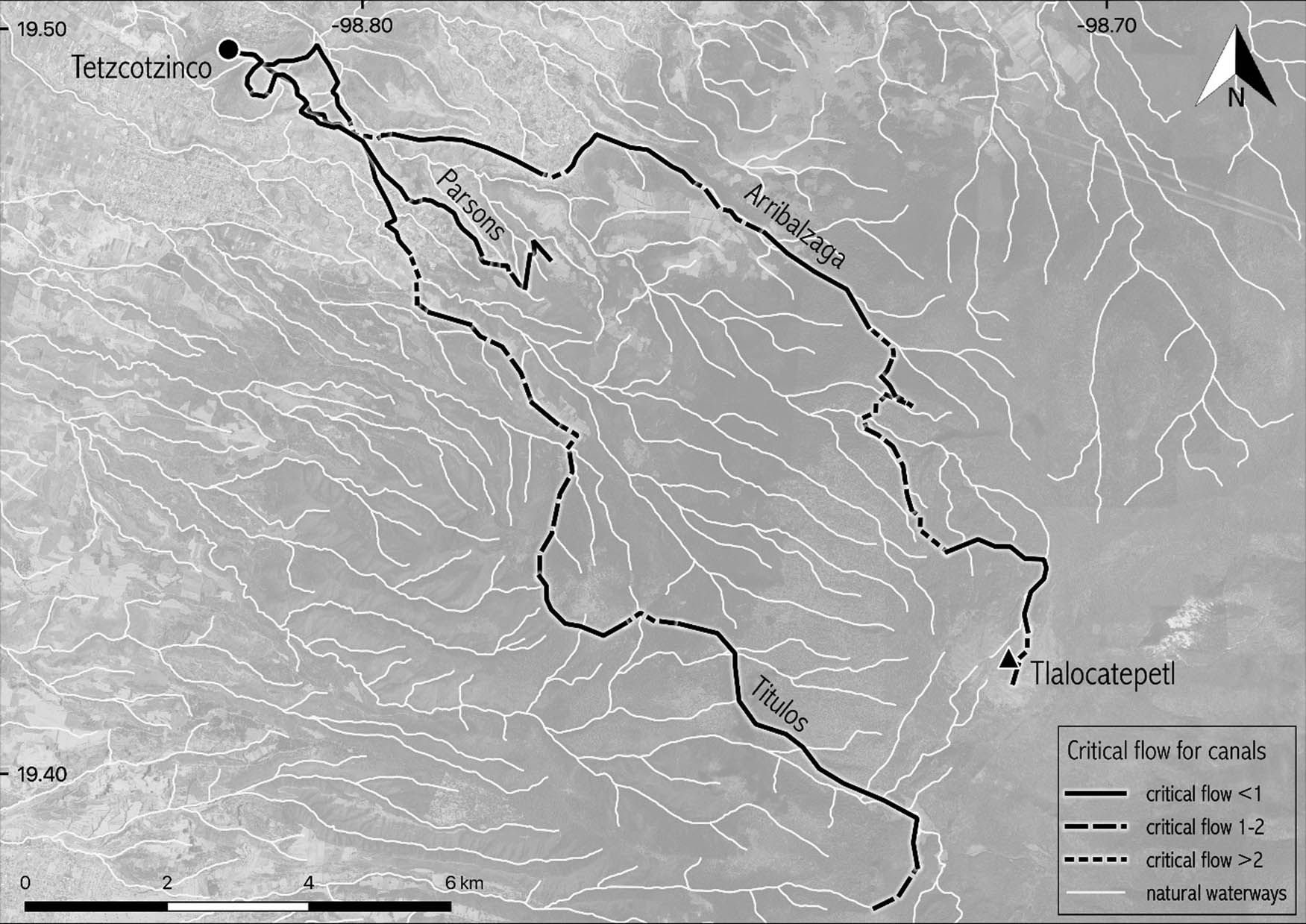 Figure 12
Critical flow for canals’ routes.