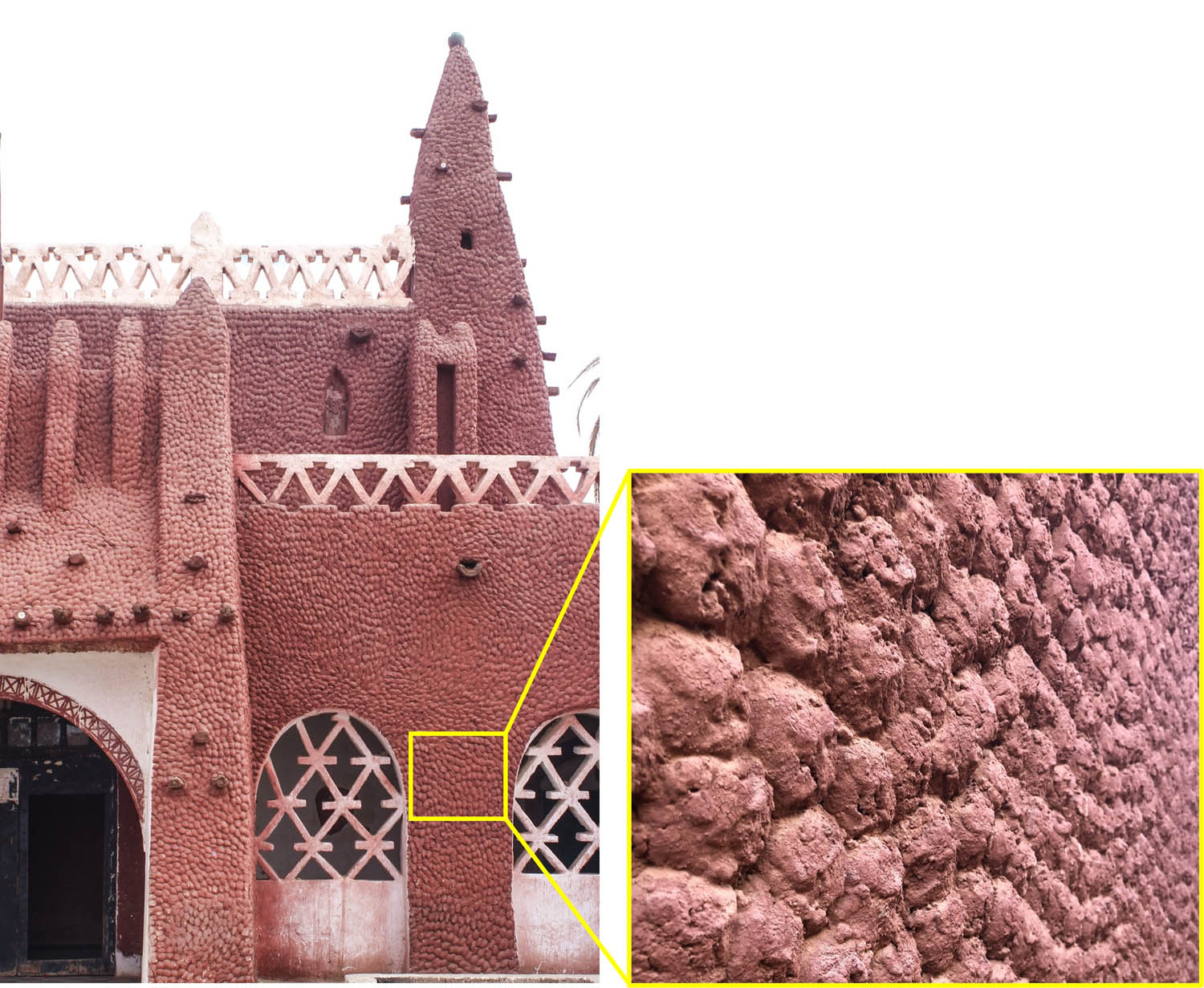 Figure 6 
                  Exterior wall plaster type in Timimoun.
               