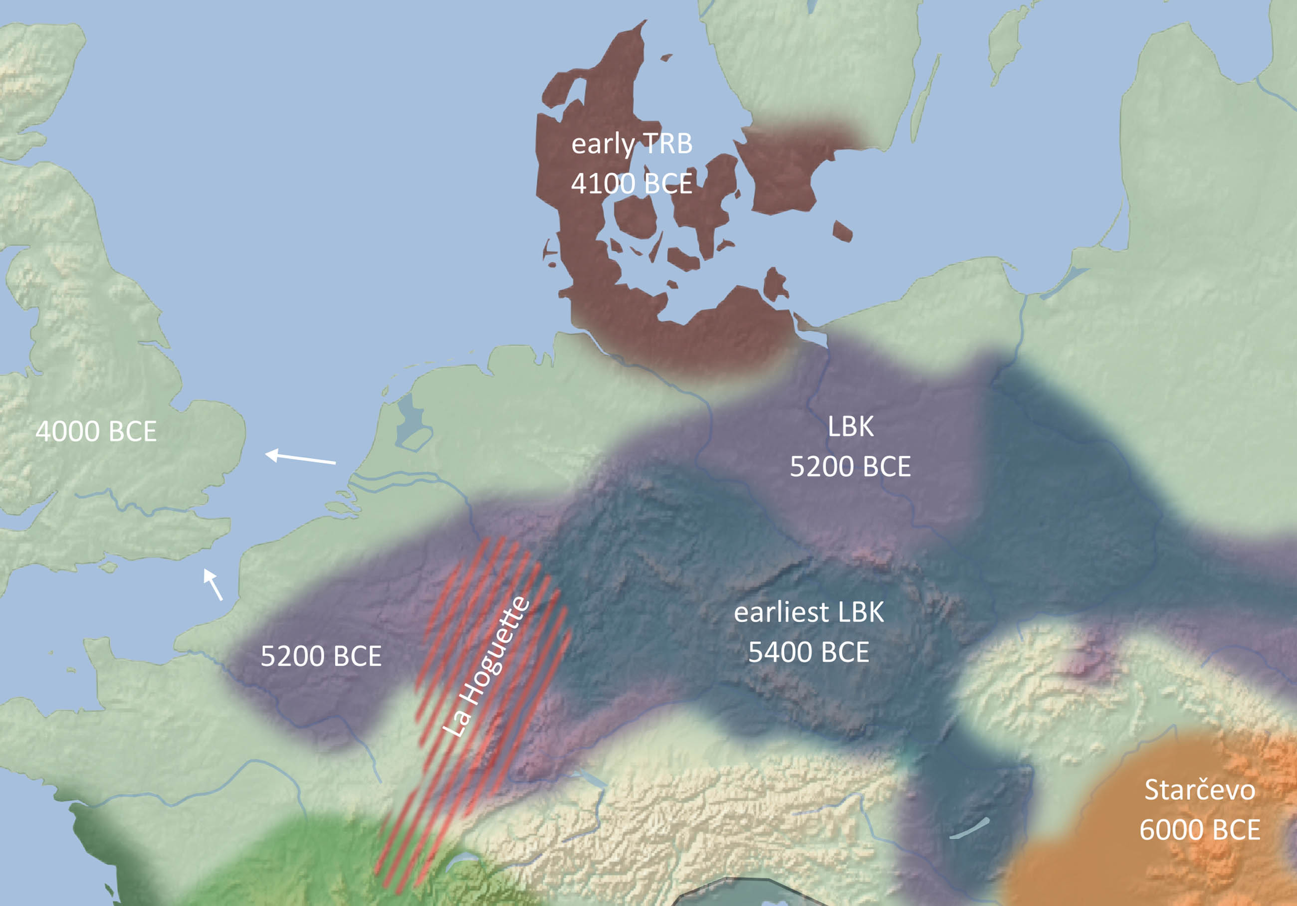 Figure 4
The spread of food production to Central Europe and South Scandinavia (modified after Scharl, 2021, Figure 2.6).