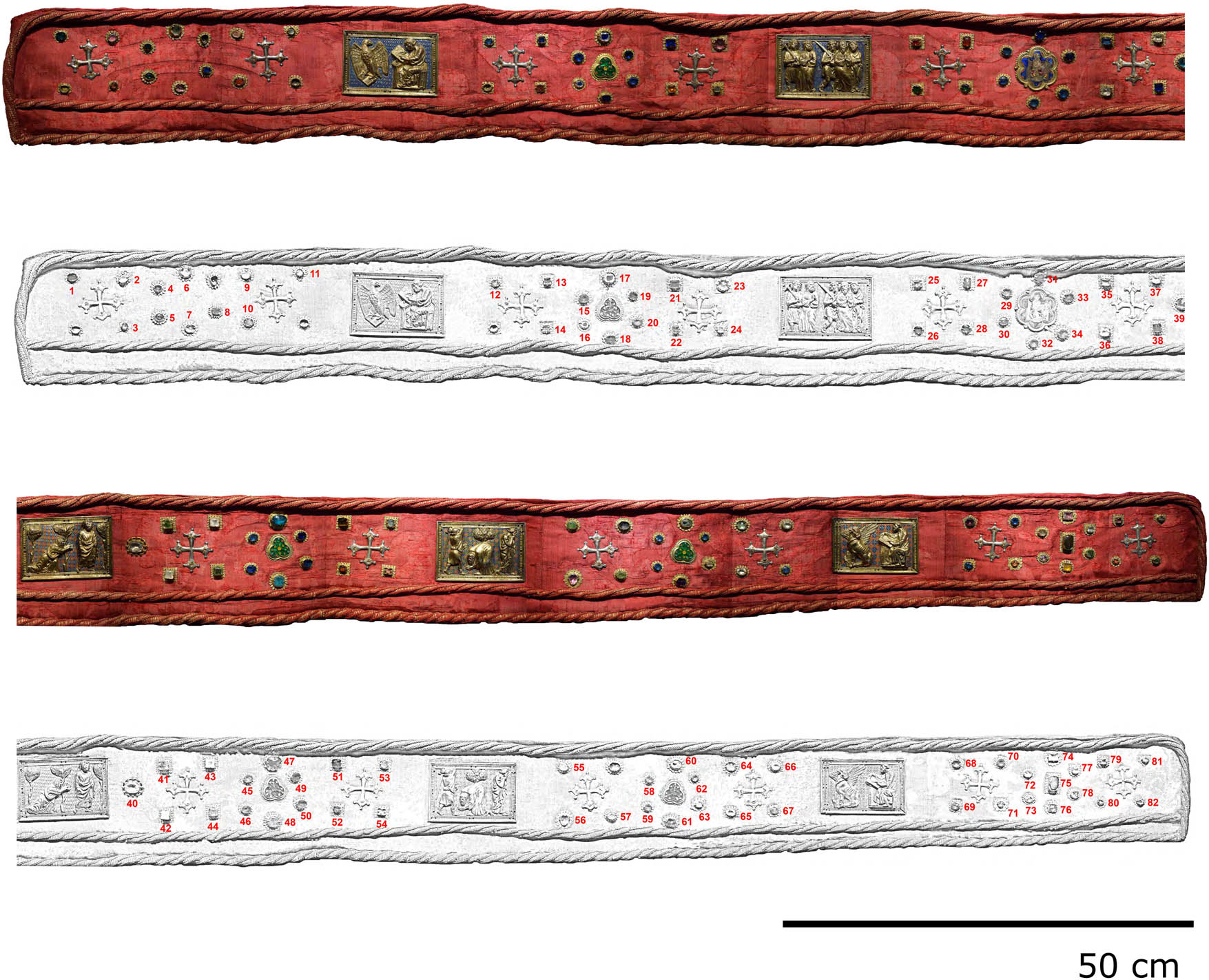 Figure 2
The Cintola del Duomo and its 82 studied gems.