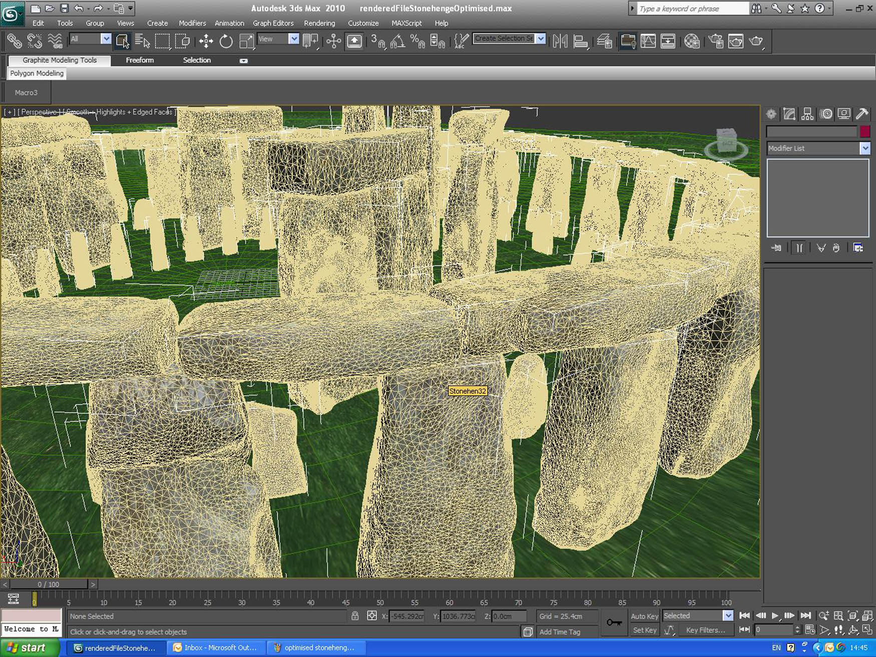 Figure 5
Stonehenge model mesh from point cloud and surfaced image.