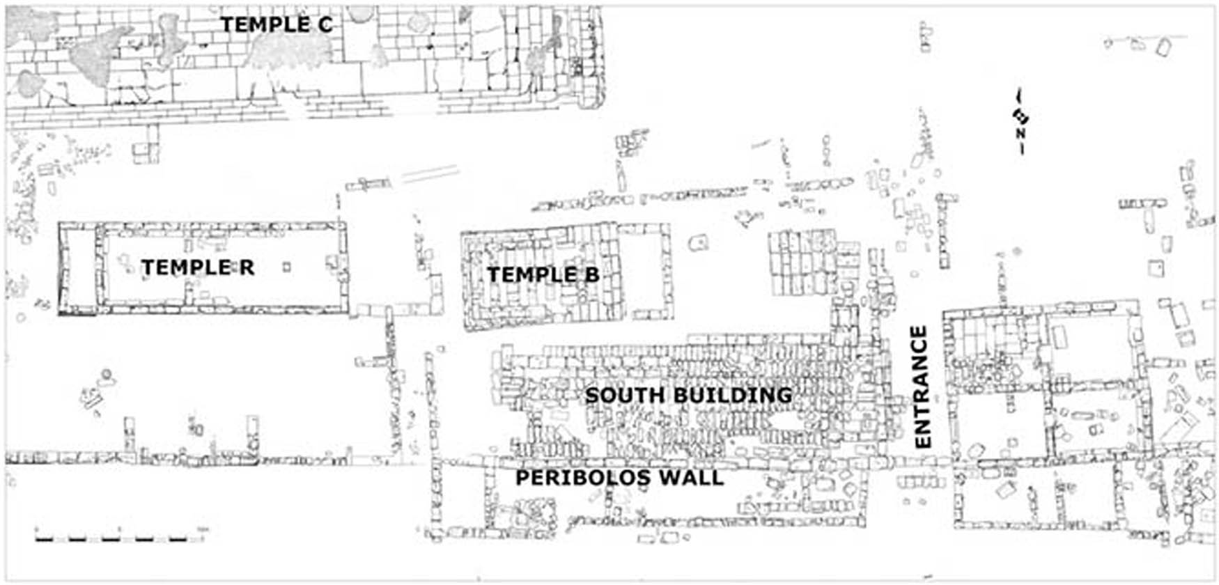 Figure 3 
               Selinus, plan of the “South Building.” Southern sector of the main urban sanctuary on the Acropolis. After Marconi, 2014, p. 113, Figure 1.
            