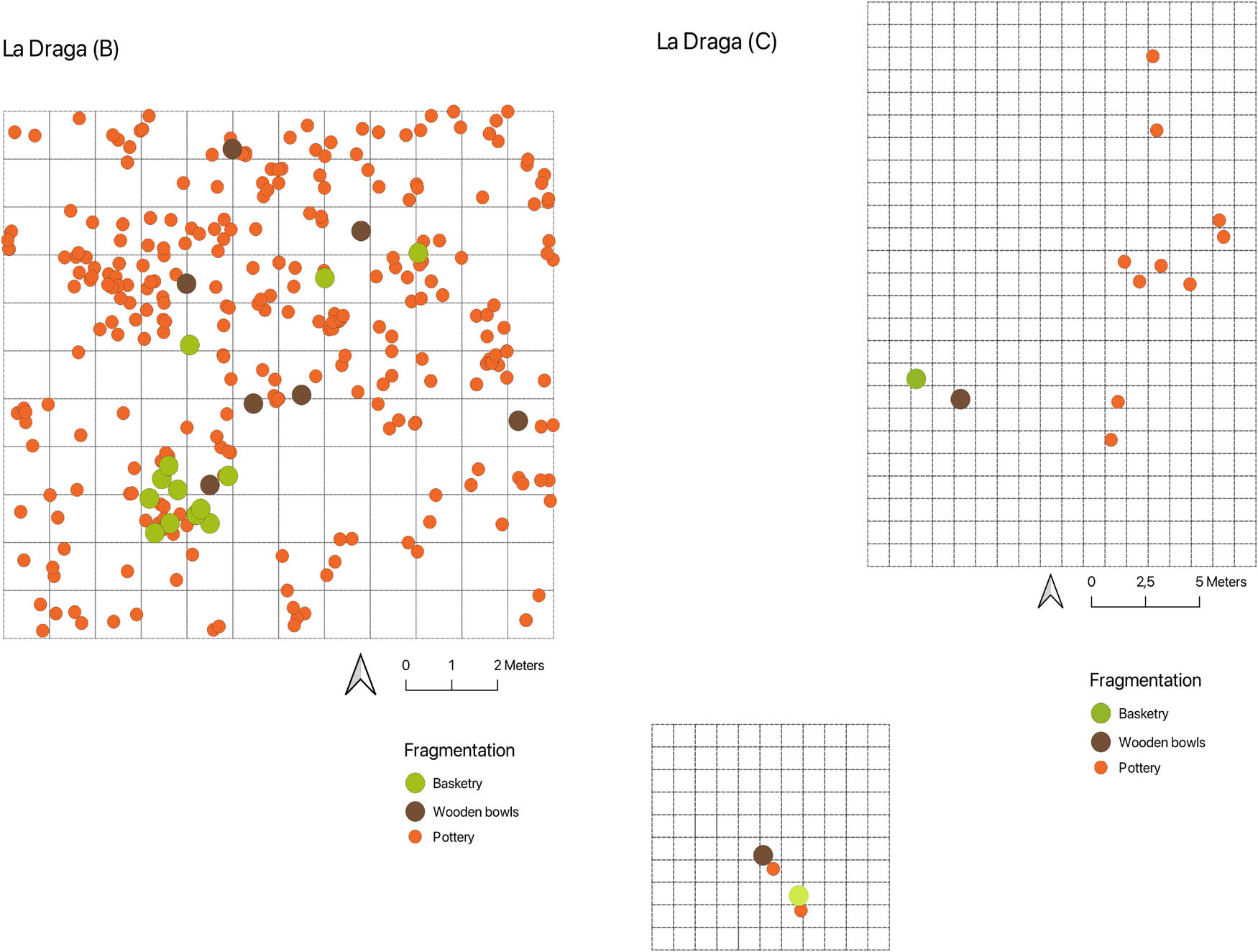 Figure 8
Distribution of the fragments of containers (DAO N. Morera).