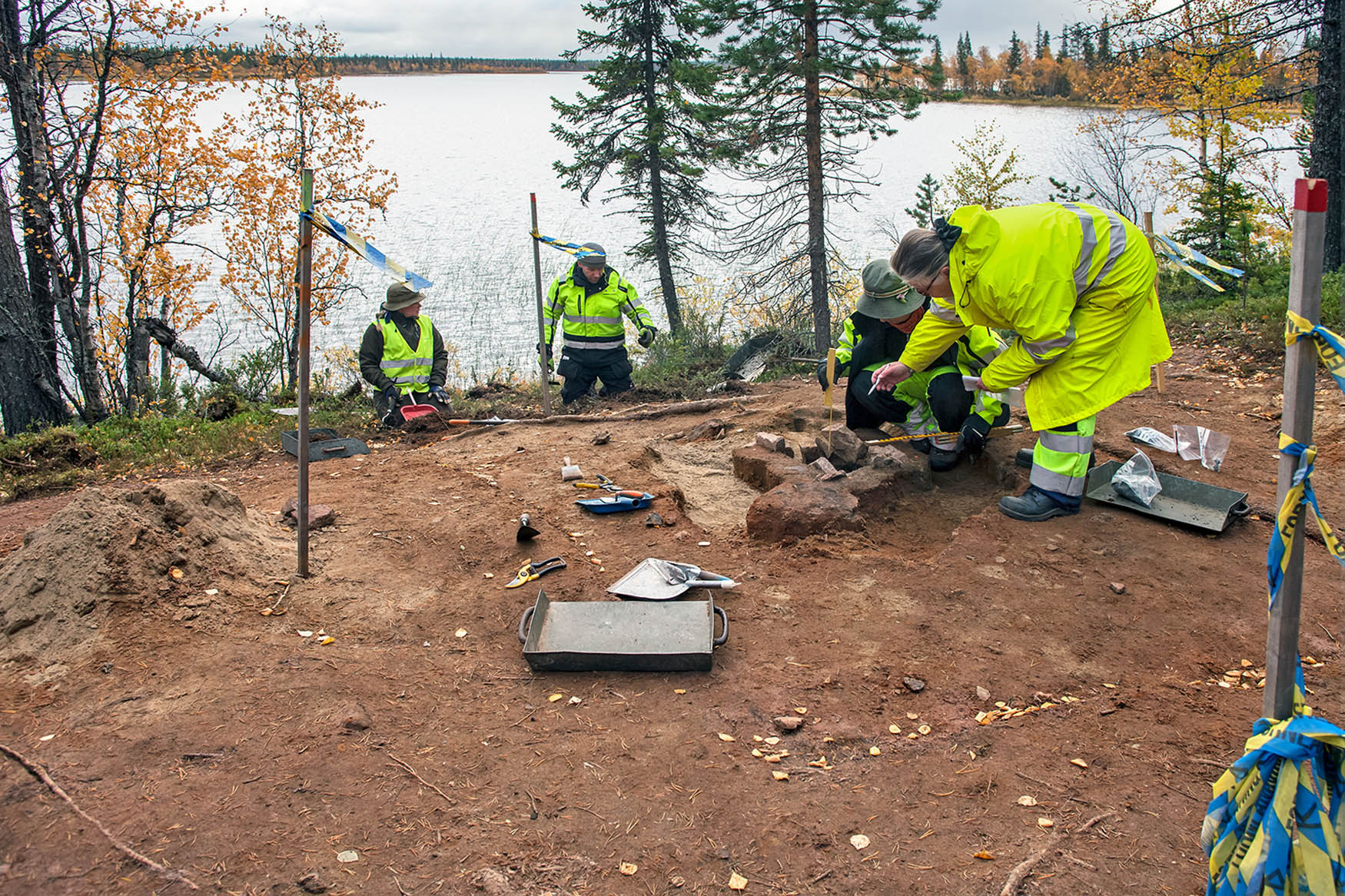 Figure 9
Excavation at the Vivungi site. The spatial clustering of iron production around larger lake systems indicates a strategic location near the primary resources of ore, fuel, and building material (photograph by Staffan Nygren © Norrbottens museum).