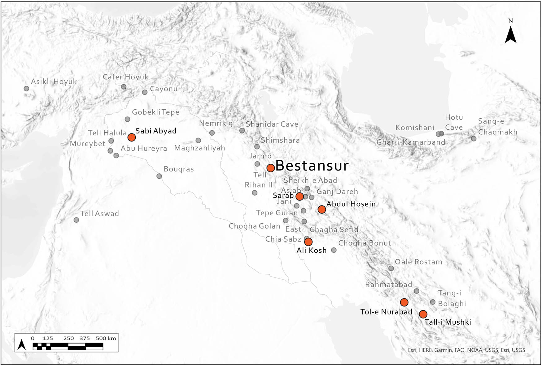 Figure 8 
                  Distribution of Neolithic spools and labrets.
               