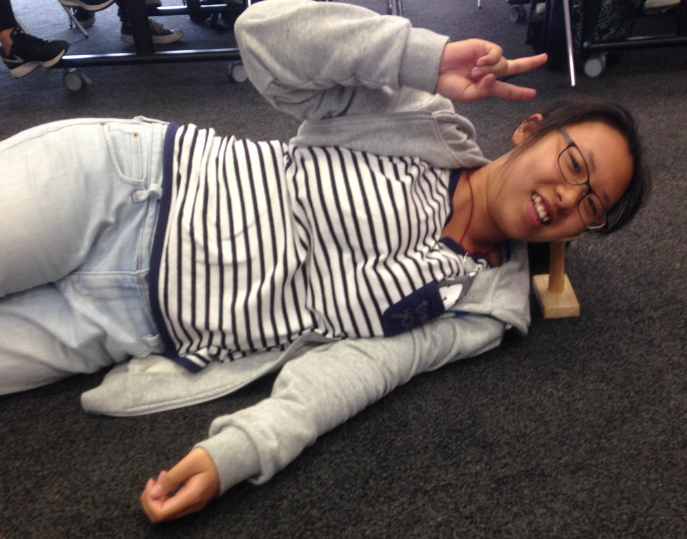 Figure 11
Sleeping on a headrest.