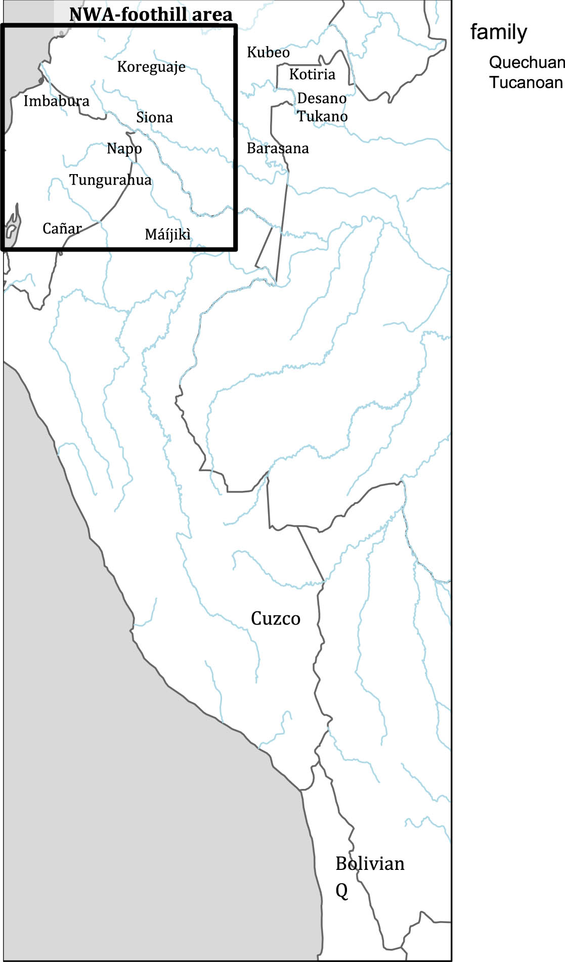 Map 3
The geographical distribution of our language sample.