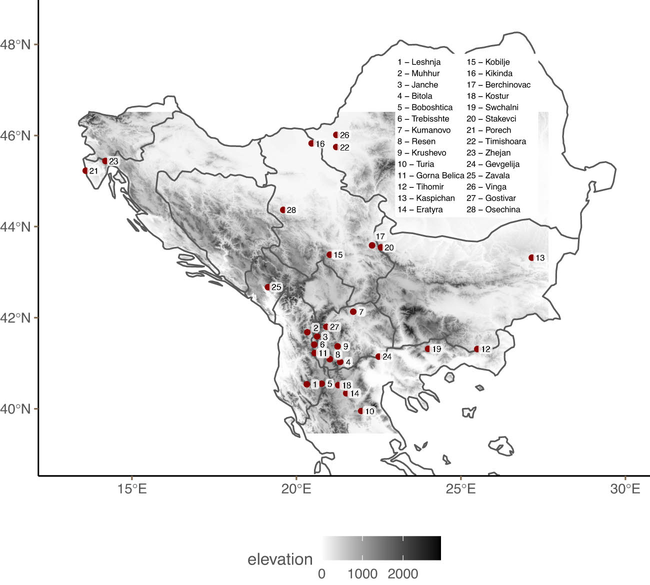Figure 1 
                     Location Balkan lects.
                  