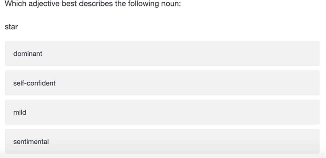 Figure 2 
                  Survey sample question.
               