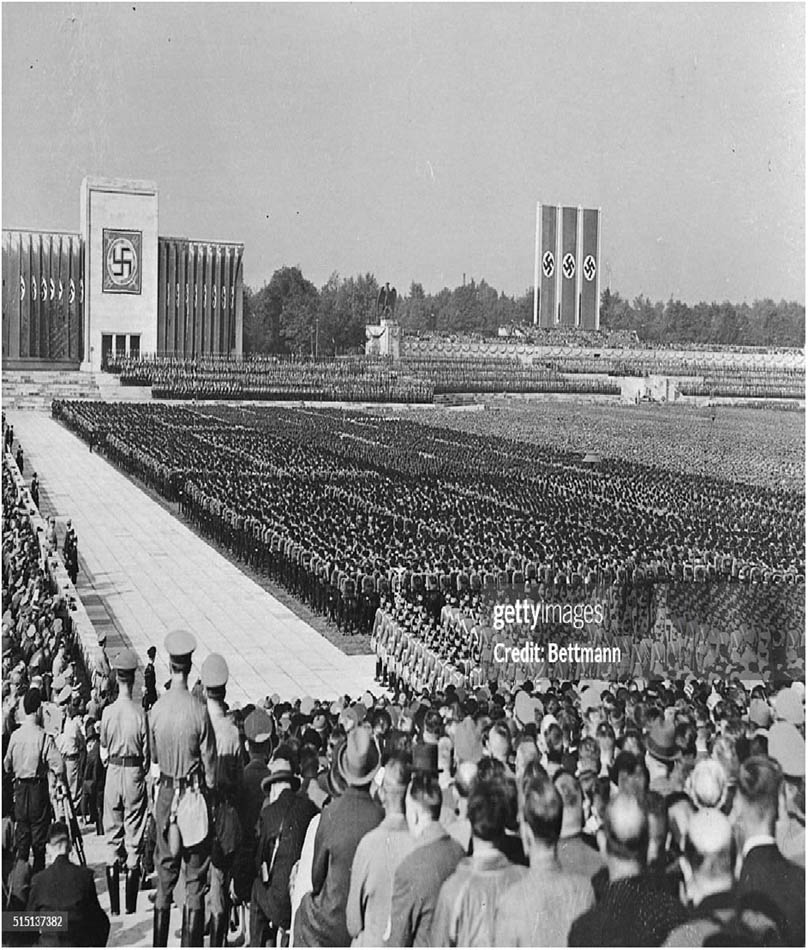 Figure 2
Nuremberg Rally of 1938. Public Domain. Credit: Bettman. Getty Images. Accessed here: http://https://media.gettyimages.com/id/515137382/photo/giant-nazi-rally-at-nuremberg-1938.jpg?s=1024x1024&w=gi&k=20&c=RNTGkMd8FCsUdeG4ivwDNsTR_deVcpgwUHNnA3lQ7Io=.