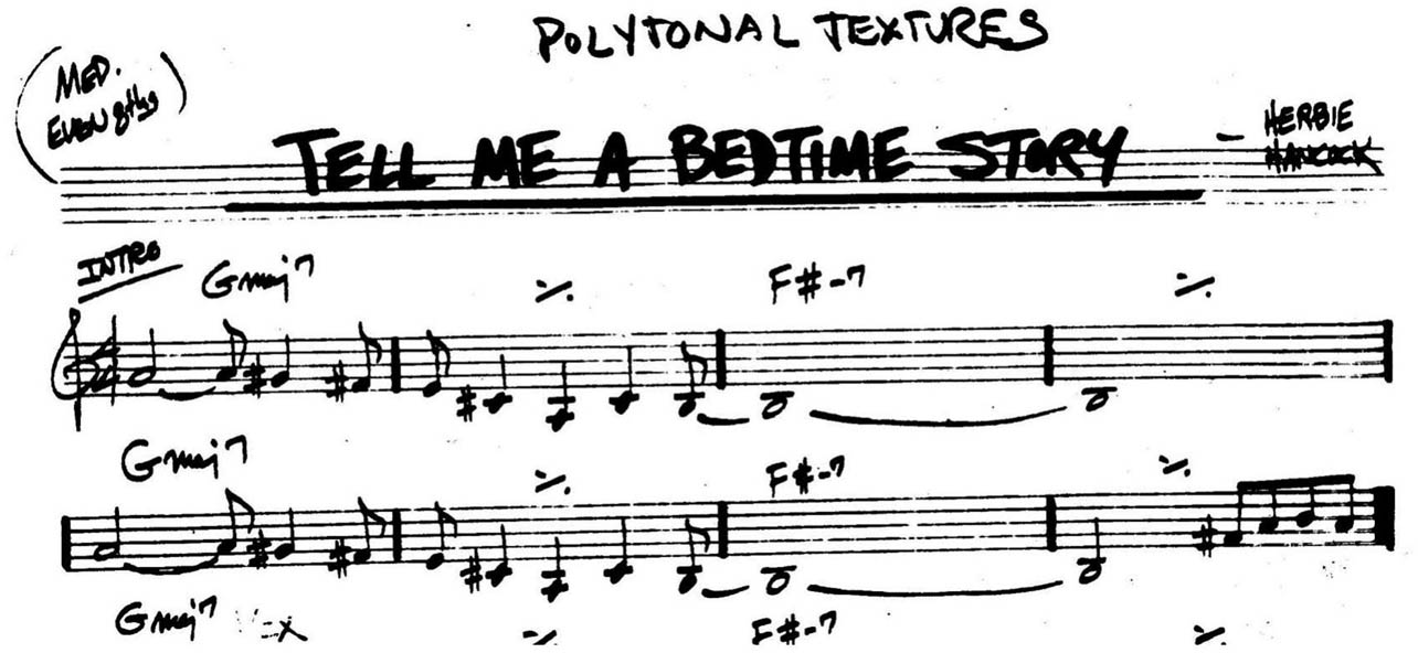 Figure 4
“Intro” to Herbie Hancock, “Tell Me A Bedtime Story.” From: The Real Book. Privately published, 1st Edition 1975.
