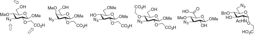 Fig. 1 Sofia’s carbohydrate-based small-molecule scaffolds for a pharmacophore mapping library.