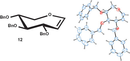 Fig. 3 ORTEP diagram (40 % probability) of d-xylose based oxepine 12.