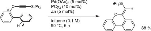 Scheme 21 9-Oxaphenanthrene synthesis through δ-C–H activation by palladium catalyst.