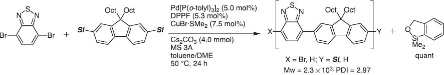 Scheme 8 Polymer synthesis with bisHOMSi reagent.
