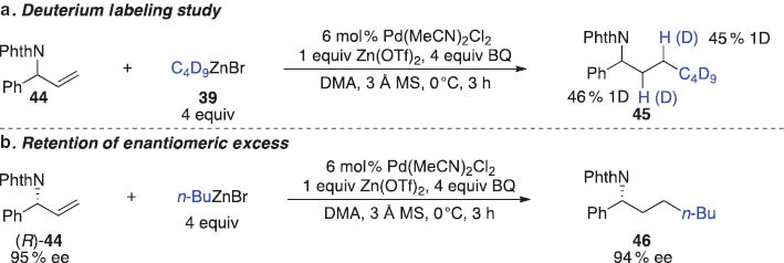 Scheme 14 Experiments to probe the mechanism of the hydroalkylation of allylic phthalimides.