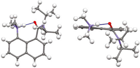 Fig. 6:
Molecular structure of N-protonated cation 6-H+ .