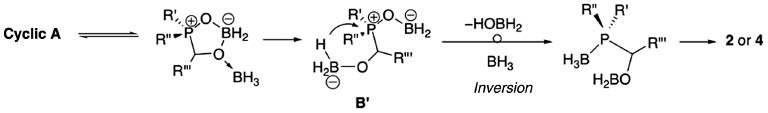 Fig. 5: 
					Alternative mechanism for the reduction of TPO 1 and phosphinates 3 [27].
				