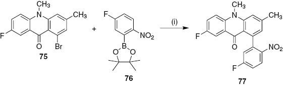 Scheme 16: Reagents and conditions: (i) PdCl2(dppf), Na2CO3, 1,4-dioxane, 80°C, 24 h.