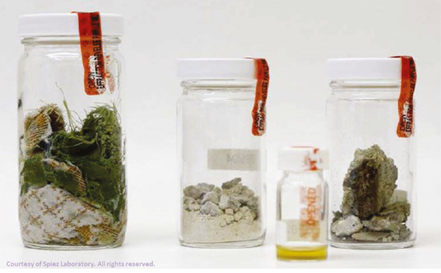 Fig. 5: Environmental samples sent to the Spiez Laboratory in Switzerland [Adapted from Ref. 30].