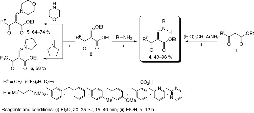 Scheme 2:
Reactions with amines.