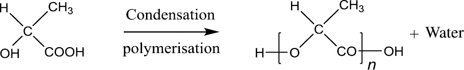 Fig. 2: Polycondensation of lactic acids.
