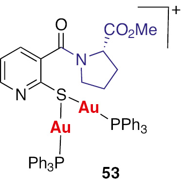 Fig. 8: Structure of complex 53, synthesized following the best structure activity relationship.