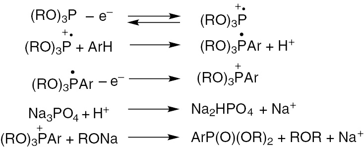 Scheme 2: 
          Metal-free arene phosphonation.
        
