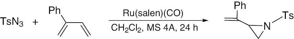 Scheme 23: Rh-catalyzed aziridination of 2-phenylbuta-1,3-diene.