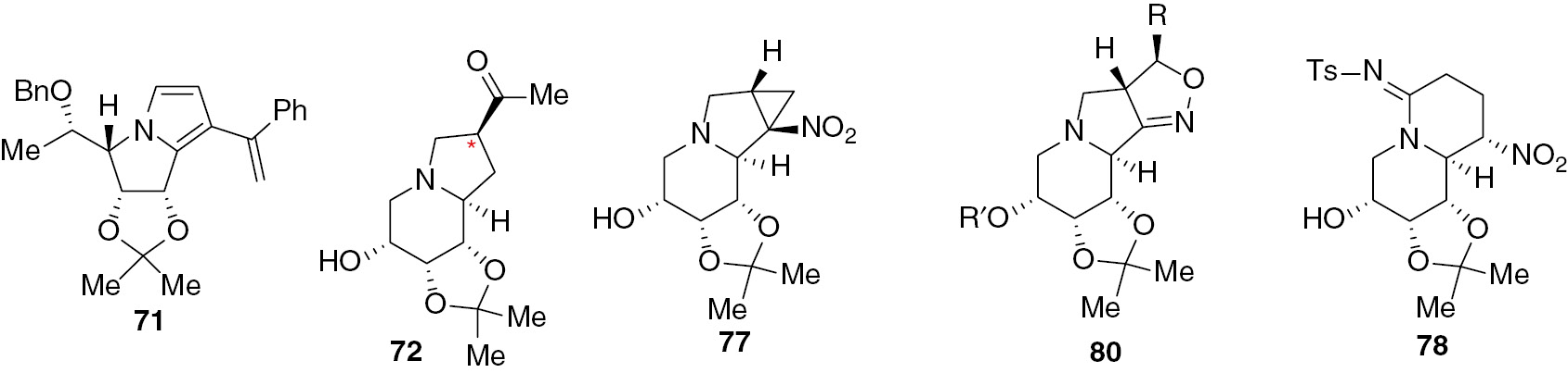 Fig. 8: Examples of ‘strange’ iminosugars prepared by Baskaran and co-workers.