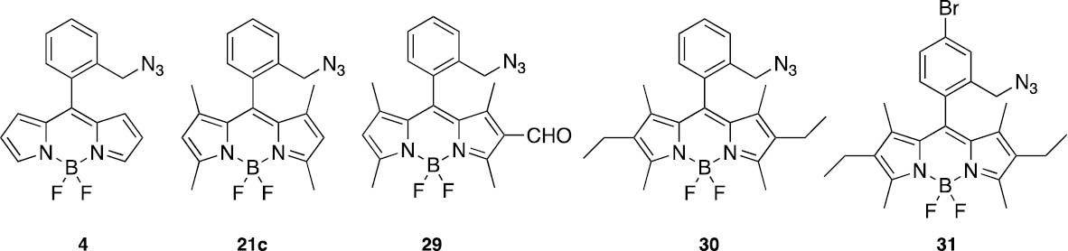 Fig. 5: Ortho-azidomethyl meso-aryl BODIPYs.