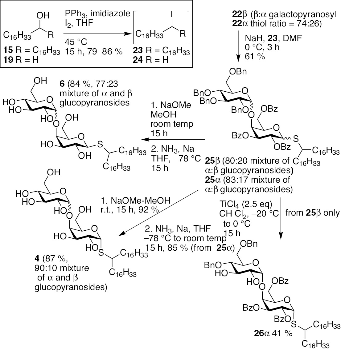 Scheme 4: Synthesis of S-simplexides.