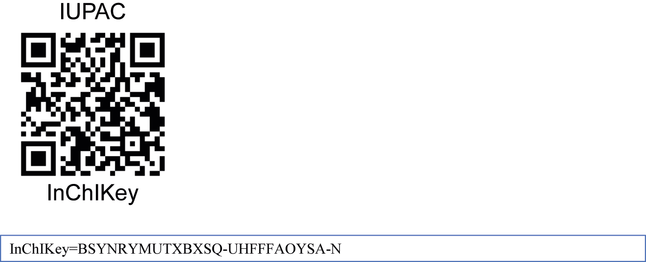Fig. 6: 
            QR code with the InChIKey=BSYNRYMUTXBXSQ-UHFFFAOYSA-N.