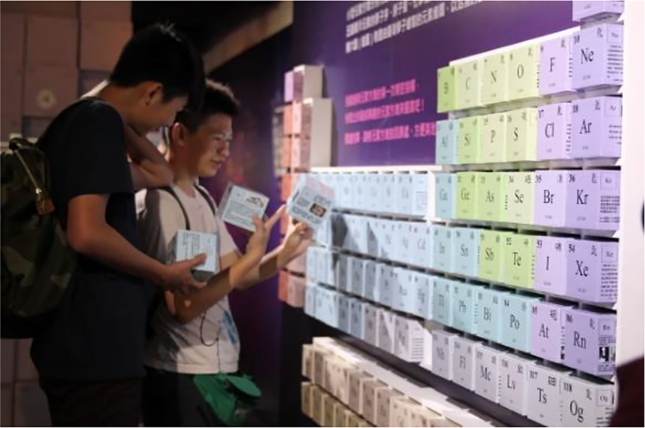 Fig. 10: 
118 Element cube exhibits.
