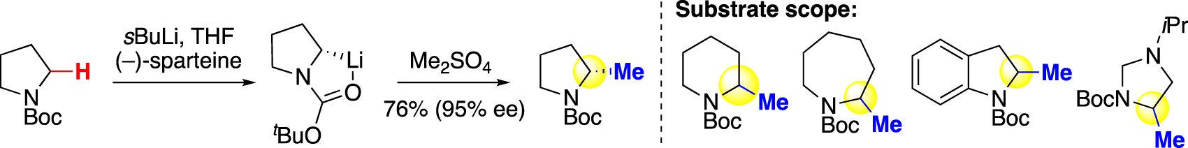 Fig. 2:
Methylation via deprotonation (Beak).