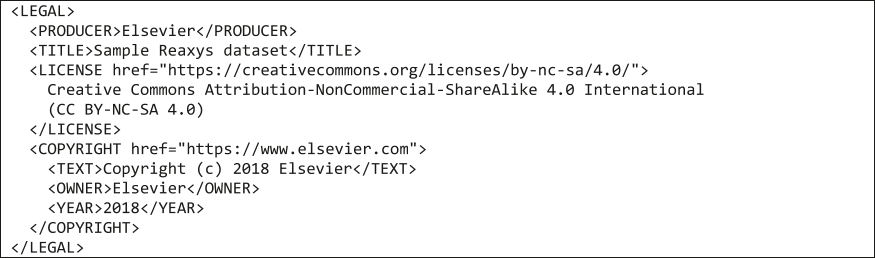 Fig. 9:
LEGAL block of a UDM file.