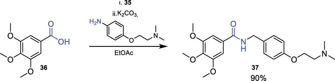 Fig. 17:
Reaction for amide bond formation using CDI (35).