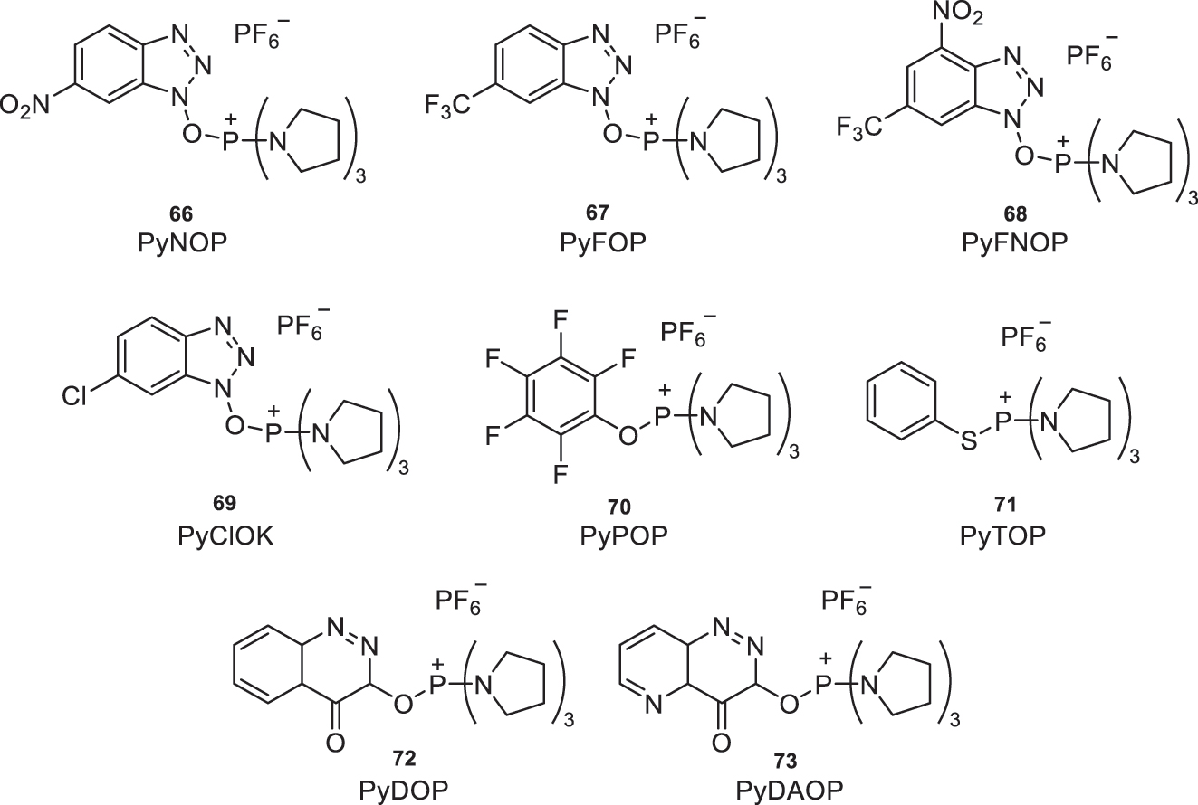 Fig. 30:
Reagents used in the amidation reaction of N-methyl-α-amino acids.