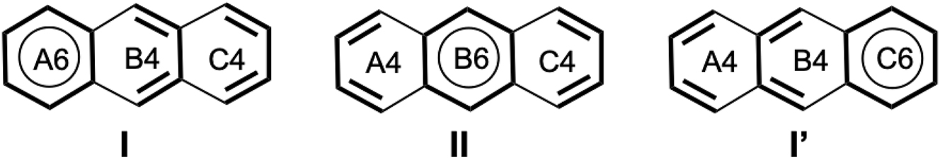 Scheme 4: 
Clar structures for anthracene.
